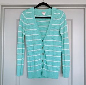 Mossimo aquamarine striped cardigan